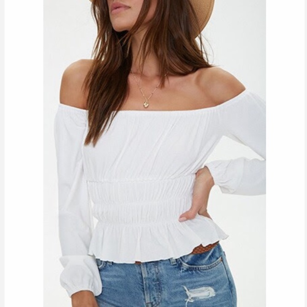 Ribbed Off-the-Shoulder Top